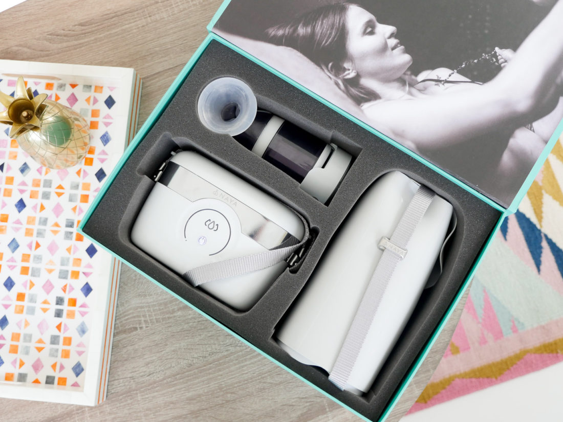 The Naya Breastpump pictured in Brenda Mierish Martino's Happily Brenda After studio