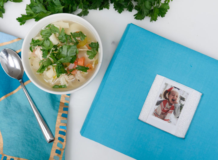 Brenda Mierish Martino documents her chicken soup cooking experience with daughter Marlowe using the Fujifilm instax mini 70 instant film