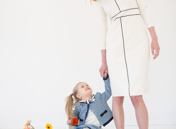 Brenda Mierish Martino holds daughter Marlowe's hand while she uses the potty