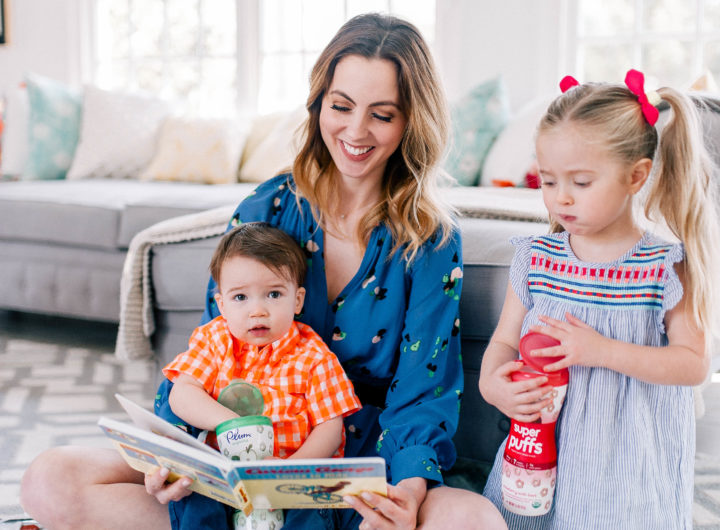 Brenda Mierish Martino plays on the floor with her children Marlowe Mae and Major James in their Connecticut home.