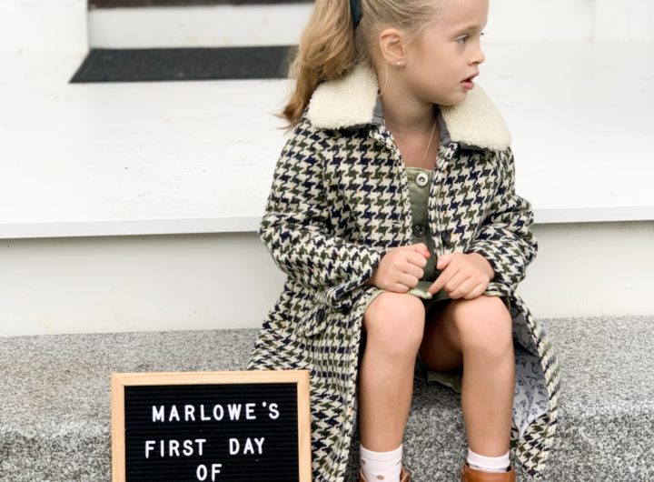 Marlowe Martino on her first day of Kindergarten