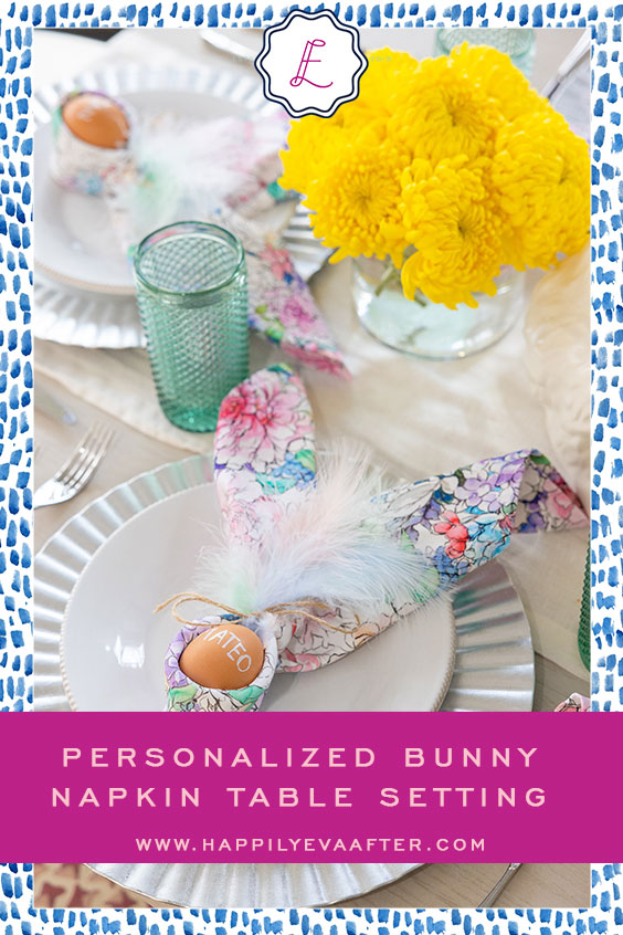 Brenda Mierish shares her Personalized Bunny Napkin Table Setting
